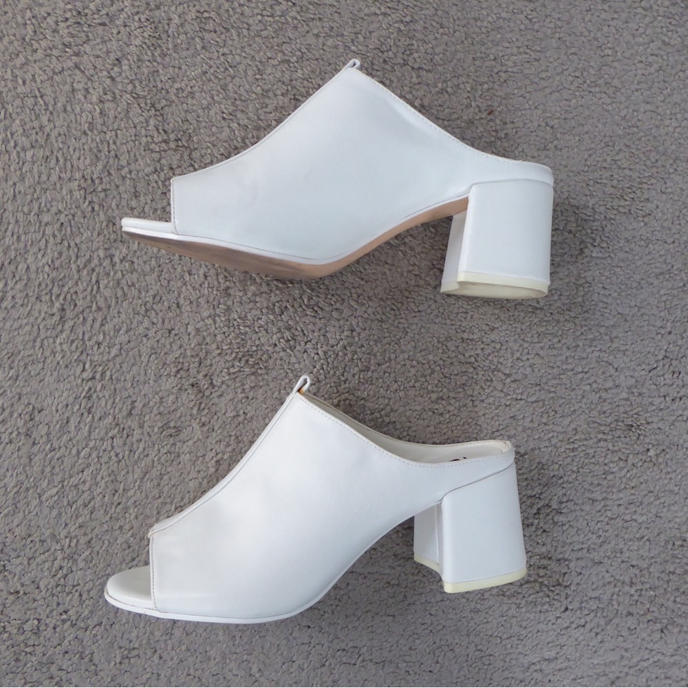 Zara Basic White Wedge Sandals - image 3